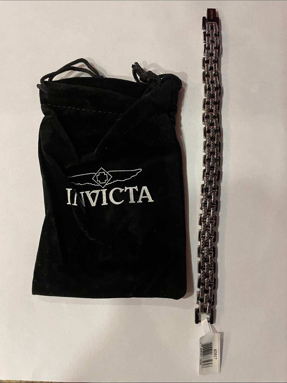 Invicta Two-Tone Black and Silver Link Bracelet